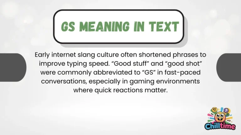 GS Meaning in Text