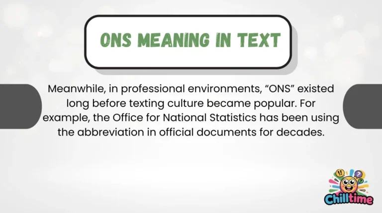 ONS Meaning in Text