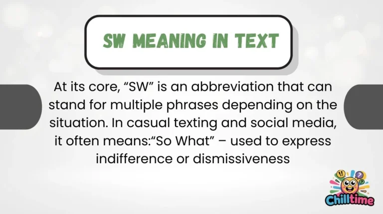 SW Meaning in Text