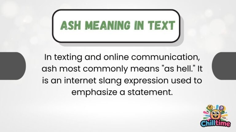 Ash Meaning in Text