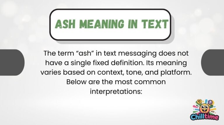 Ash Meaning in Text