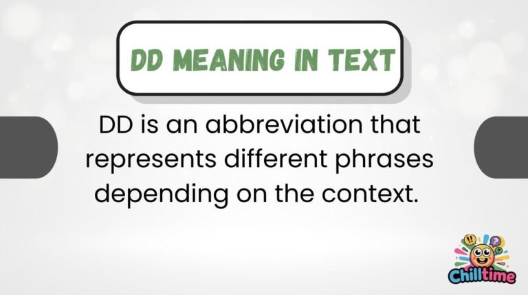 DD Meaning in Text