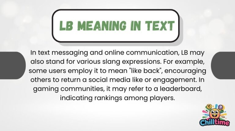 LB Meaning in Text