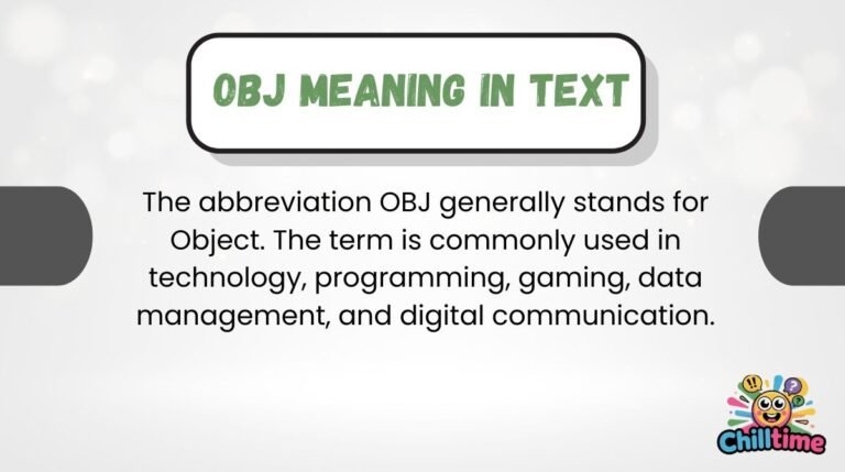 OBJ Meaning in Text